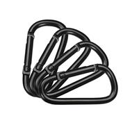 Lot de 4 mousquetons robustes à ressort - Petites boucles d'alpinisme - Anneaux en D - Pour escalade - Porte-clés - Équipement d'extérieur