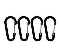 Lot de 4 mousquetons robustes en aluminium avec clip sécurisé et fiable en forme de D - 6,1 cm de long