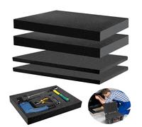 Lot de 4 mousses prédécoupées (2 pièces 400 x 300 x 25 mm et 2 pièces 400 x 300 x 10 mm), mallette à outils en mousse, insert de valise