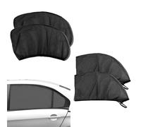 Lot de 4 moustiquaires pour fenêtre de Voiture - Filet latéral Auto élastique Pare-Soleil - Protection Anti-Insectes et UV pour Enfant et bébé - Adapté à berlines, SUV, Vans et monospaces