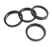 Lot de 4 Moyeu Roue Auto Bague de Centrage 57,1 mm à 66,6 mm Alésage Centreur en Plastique, Jante Plastique Voiture Anneaux Centrés Moyeu Compatible avec Tous Les modèles de Voiture, Noir