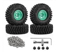 Lot de 4 moyeux de roue en alliage d'aluminium de 5,6 cm avec pneus à chenilles 137 x 52 mm Joint hexagonal 12 mm pour 1/10 AXIAL SCX10 TRAXXAS TRX4 MJX H8H YK4083 RC voiture