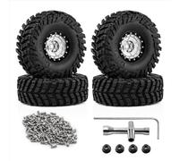 Lot de 4 moyeux de roue en alliage d'aluminium de 5,6 cm avec pneus à chenilles 137 x 52 mm Joint hexagonal 12 mm pour 1/10 AXIAL SCX10 TRAXXAS TRX4 MJX H8H YK4083 RC voiture