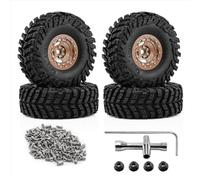 Lot de 4 moyeux de roue en alliage d'aluminium de 5,6 cm avec pneus à chenilles 137 x 52 mm Joint hexagonal 12 mm pour 1/10 AXIAL SCX10 TRAXXAS TRX4 MJX H8H YK4083 RC voiture