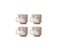 Lot de 4 mugs en grès multicolore Missy