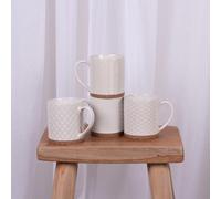Table Passion Coffret mugs JASPE Porcelaine beige 30 cl - Les 4