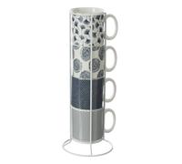 Secret de Gourmet - Lot de 4 mugs sur rack - 26 cl