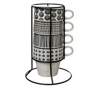 Lot de 4 Mugs sur Rack "Bohemia" 26 lanc