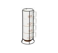 - Lot de 4 Mugs sur Rack "Hello" 30 lanc