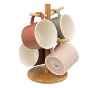 Lot de 4 Mugs sur Rack ""Nature"" 38cl Multicolore