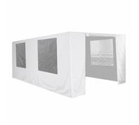 Lot de 4 murs pour tonnelle pliante pro 3 x 6 m TERRE JARDIN blanc