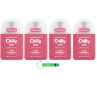 Lot de 4 nettoyants intimes Chilly Ciclo - Sensation d'hygiène et protection durable - Spécialement conçus pour le cycle menstruel - 200 ml + porte-clés Beni Culinari