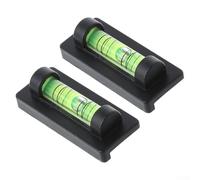 Lot de 4 niveaux à bulle avec fond magnétique, niveau tubulaire portable pour trépied de camping-car, petit outil de nivellement pour cadres photo et supports TV, 4,7 x