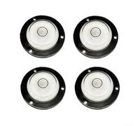Lot de 4 niveaux à bulle multidirectionnels pour réfrigérateur et appareil photo, 43 x 12 mm, petit niveau circulaire avec construction acrylique, pour bricolage et utilisation professionnelle