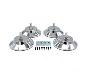Lot de 4 niveleurs de pieds de table de billard | 12,7 cm robustes et réglables avec plaques de support en métal | Fond en polypropylène résistant à l'usure pour tables de billard