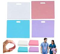 Lot de 4 notes adhésives effaçables en silicone réutilisables, verticales et horizontales, stylo à bille et à l'alcool, bloc-notes léger pour infirmières et médecins