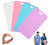 Lot de 4 notes adhésives effaçables en silicone réutilisables, verticales et horizontales, stylo à bille et à l'alcool, bloc-notes léger pour infirmières et médecins