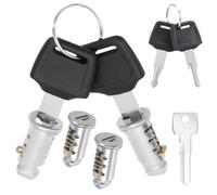 Lot de 4 noyaux de serrure pour barres de toit Thule, noyaux de serrure, coffres de toit, porte-skis transversales (4 clés, 4 cylindres de serrure et 1 clé d'installation)