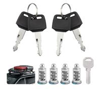 Lot de 4 noyaux de serrure pour Thule - Serrure de sécurité avec 4 clés et 1 clé de contrôle - Barres de toit - Barres transversales - Pièces de rechange pour système de porte-bagages de voiture
