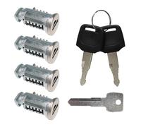 Lot de 4 noyaux de serrure pour Thule, système à une clé comprenant 4 cylindres de serrure, 2 clés et 1 clé de contrôle