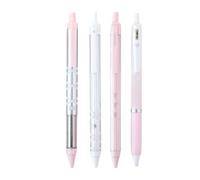 Lot de 4 nœuds rétractables à encre gel 0,5 mm Encre noire neutre pour l'école