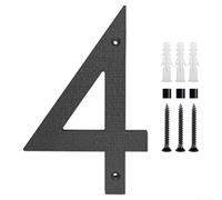 Lot de 4 numéros de maison de 30,5 cm, design moderne et élégant pour décoration extérieure, matériau ABS résistant aux intempéries pour un attrait durable