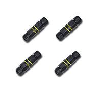 Lot de 4 Nuzamas 3 broches Connecteur étanche extérieur Boîte de jonction IP 68 Connecteurs électriques pour 4.5-10 mm câble, extérieur, lumière de Noël, lumière, lampe LED, solaire Fournitures