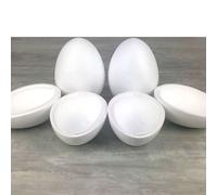 Lot de 4 Oeufs polystyrène de 21 cm de haut, Séparables, Styropor blanc densité supérieure - Unique