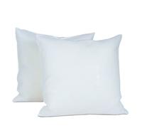 Lot de 4 oreillers ergonomiques Flocons 60x60 cm - Mémoire de forme - 20 cm - Blanc