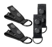 Lot de 4 organiseurs de ceinture de sécurité avec anneau en métal pour ceinture - Support pour équipement de travail des forces de l'ordre, mécaniciens de plomberie, équipement d'aventure en plein air