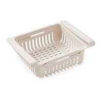 Lot de 4 organiseurs de réfrigérateur de cuisine rétractables en plastique pour économiser de l'espace