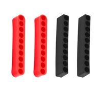 Lot de 4 organiseurs d'embouts à outils - 10 trous par bande - Tige hexagonale de 6,35 mm - Compatible avec atelier