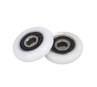 Lot de 4 ou 1pièce de fixation for porte de douche 19/23/25/27/29mm avec vis, poulie de porte coulissante silencieuse en nylon(1Pcs 25mm)