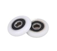 Lot de 4 ou 1pièce de fixation for porte de douche 19/23/25/27/29mm avec vis, poulie de porte coulissante silencieuse en nylon(1Pcs 19mm)