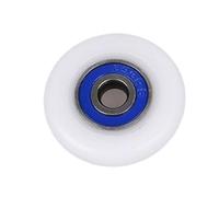 Lot de 4 ou 1pièce de fixation for porte de douche 19/23/25/27/29mm avec vis, poulie de porte coulissante silencieuse en nylon(4Pcs 19mm)