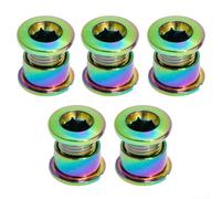 Lot de 4 ou 5 boulons de plateau doubles en acier 10B21 de 7 mm de diamètre intérieur pour vélos de route et VTT, fixations plaquées sous vide avec ajustement hexagonal de 5 mm