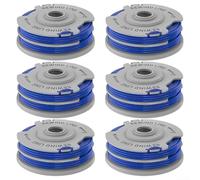 Lot de 4 ou 6 bobines d'alimentation automatique pour débroussailleuse Flymo FL289, nylon, conçues pour Power Trim 500 et Multi Trim Series (6 pièces)