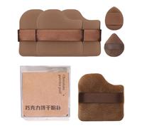 Lot de 4 ou 6 houppettes de poudre de biscuit au chocolat, pour le visage, les yeux, le maquillage, le petit pouce