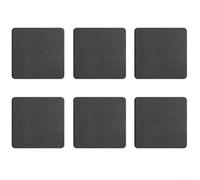 Lot de 4 ou 6 tapis absorbant les chocs pour tapis de course et vélo d'appartement pour la maison et la salle de sport avec protection en silicone antidérapant (6 pièces)