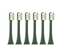 Lot de 4 ou 6 têtes de brosse à dents électrique sonique, compatibles avec SOOCAS, poils souples DuPont, emballées sous vide(6VanGoghGreen)