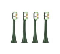 Lot de 4 ou 6 têtes de brosse à dents électrique sonique, compatibles avec SOOCAS, poils souples DuPont, emballées sous vide(4VanGoghGreen)