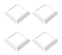 Lot de 4 ou 8 caches en vinyle pour base de colonne de porche conçus pour un remplacement facile et une utilisation à long terme (4 pièces)
