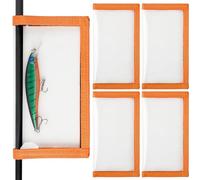 Lot de 4 ou 8 couvertures de leurres triples en PVC transparent pour leurres de pêche durables pour voir facilement les leurres de pêche, Orange, Large-8pcs, Tous les jours