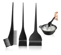 Lot de 4 Outil de Coloration pour Cheveux,avec Pinceau teinture Cheveux et Pinceau Bol,Kit de Coloration de Cheveux avec Peigne Double Face,pour Salon Teinture Coloration Cheveux,Coloration à Domicile