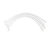 Lot de 4 outils d'application de sous-couche antirouille pour film fluide, tuyau d'extension de tuyau de 50 cm de long pour bombes aérosols, couleur blanc et or, plastique et métal, fourniture de