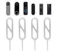 Lot de 4 outils de e sonnette de porte, outil d'ouverture de sonnette de porte, outil de démontage de e sécurité de rechange compatible avec les sonnettes vidéo Arlo, Nest et Eufy