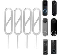 Lot de 4 outils de clé de sonnette - Outil d'ouverture de sonnette - Outil de retrait de libération de clé de sécurité pour Arlo, Tapo, Ring - Compatible avec les sonnettes vidéo Arlo, Tapo