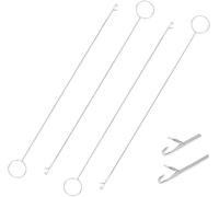 Lot de 4 outils de couture en perles de silicone pour crochets à aiguilles en perles de silicone, concepts de couture avec loquet pour bandes de ceinture en tissu, 26,5 cm