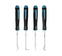 Lot de 4 outils de crochetage et de crochet de voiture en acier trempé O pour retirer les joints d'huile pour extracteur de joint d'étanchéité, outils manuels de démontage avec droite 90 De(A)
