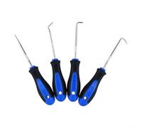 Lot de 4 outils de crochetage et de crochet pour joint d'étanchéité de voiture, tige en acier trempé de 150 mm avec poignée antidérapante, bleu et noir